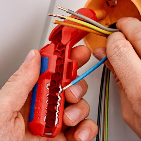 Herramienta de desmontaje universal Knipex - ergostrip izquierda - roja