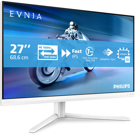 Philips Evnia 27m2n5901a 27 monitor gaming 4k UHD (blanco, 2x HDMI, display port, 2x USB-A, USB-B, USB-C, 160 Hz 320 Hz)