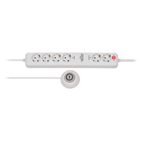 Brennerstuhl eco-line regleta confort interruptor plus el csp 24 6 vías blanco 1,5m h05vv-f 3g1.5 2 interruptores de pie externos permanentes y 4 conmutables
