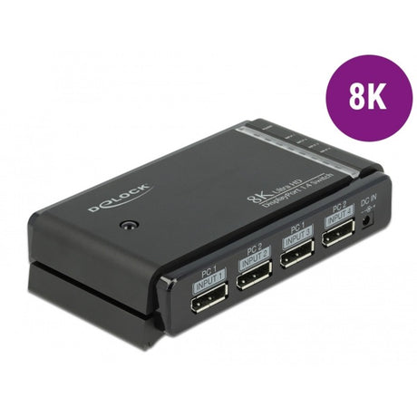 Desbloquear interruptor Displayport 2x 2 Displayport de entrada a 1x 2 Displayport de salida (negro)