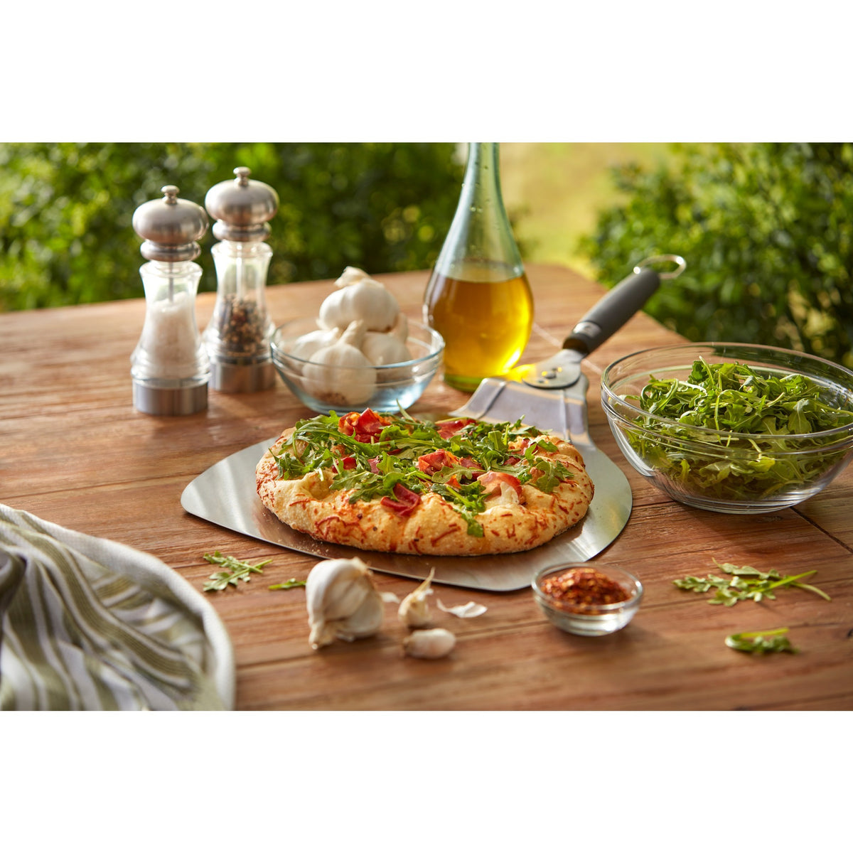 Cubiertos para parrilla y espátula para pizza Weber (acero inoxidable)
