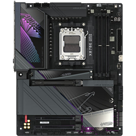 Placa base Gigabyte x870e aorus master socket am5 (negra, raid, 5 GB LAN, Wi-Fi 7, BT, Sonido, ATX)