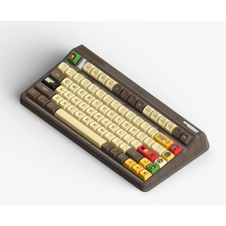 Teclado mecánico inalámbrico iqunix og80 happy ape (negro, diseño estadounidense (qwerty), iqunix moonstone, 80% (tkl), leds rgb, intercambiable en caliente, pbt, 2,4 ghz | bluetooth 5.1 | usb-c)