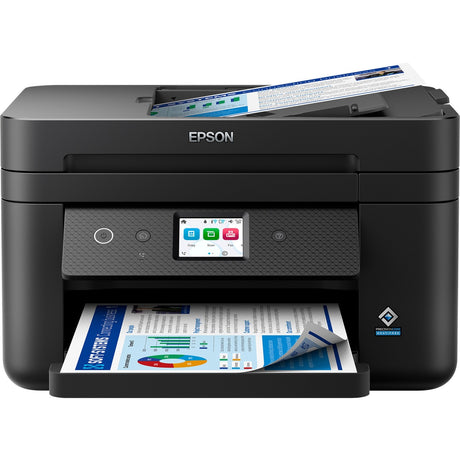 Impresora de inyección de tinta todo en uno Epson Workforce wf-2960dwf con función de fax (negro, escaneo, copia, fax, LAN, Wi-Fi)
