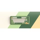 Teclado mecánico inalámbrico para acampar Iqunix zx75 (verde, diseño estadounidense (qwerty), marrón cereza mx, 75%, leds rgb, intercambiable en caliente, pbt de doble disparo, 2,4 ghz | bluetooth 5.1 | usb-c)