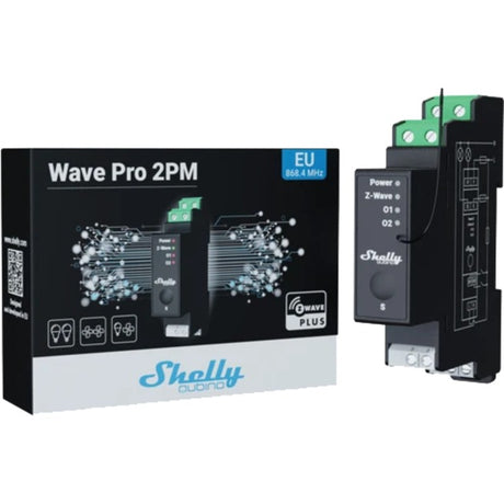 Shelly wave pro 2pm - repetidor de 2 canales - monitorización de energía