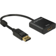 Delock displayport > adaptador hdmi (negro, 0,2 metros)