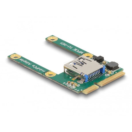 Delock controlador mini pcie i o 1 x usb 2.0 tipo a hembra de tamaño completo de tamaño medio