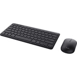 Trust Lyra set de sobremesa con teclado y ratón inalámbricos multidispositivo (negro, disposición US (QWERTY), interruptores de tijera, 65%, 800 - 1.600 dpi, USB 2,4 GHz, Bluetooth)