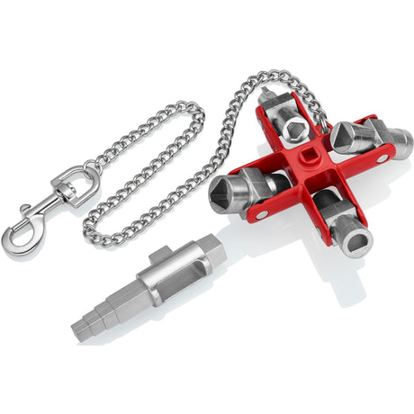 Knipex 00 11 06 v01 llave para armario de distribución con 9 perfiles - superficies cuadradas