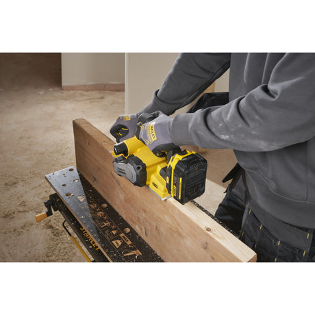 Cepilladora eléctrica sin escobillas Stanley fatmax v20 18v (negro amarillo, batería y cargador no incluidos)