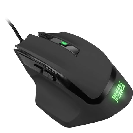 Ratón para juegos Sharkoon Shark Force II (negro, 400 - 4200 ppp, LED multicolores)