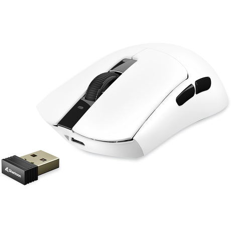 Ratón para juegos Sharkoon fireglider one (blanco, 400 - 12.000 ppp, USB de 2,4 ghz)