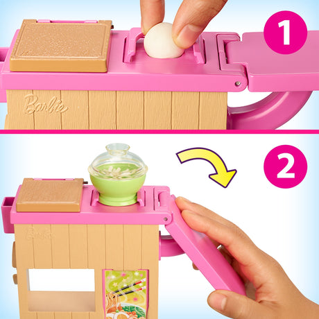 Barbie juego de barra de fideos y muñeca