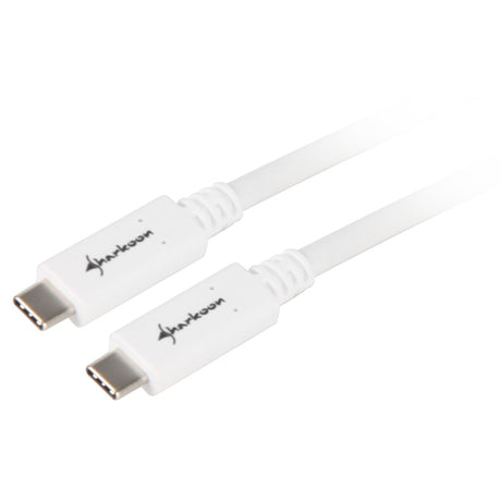 Sharkoon USB-C 3.2 > Cable USB-C (blanco, 1 metro)