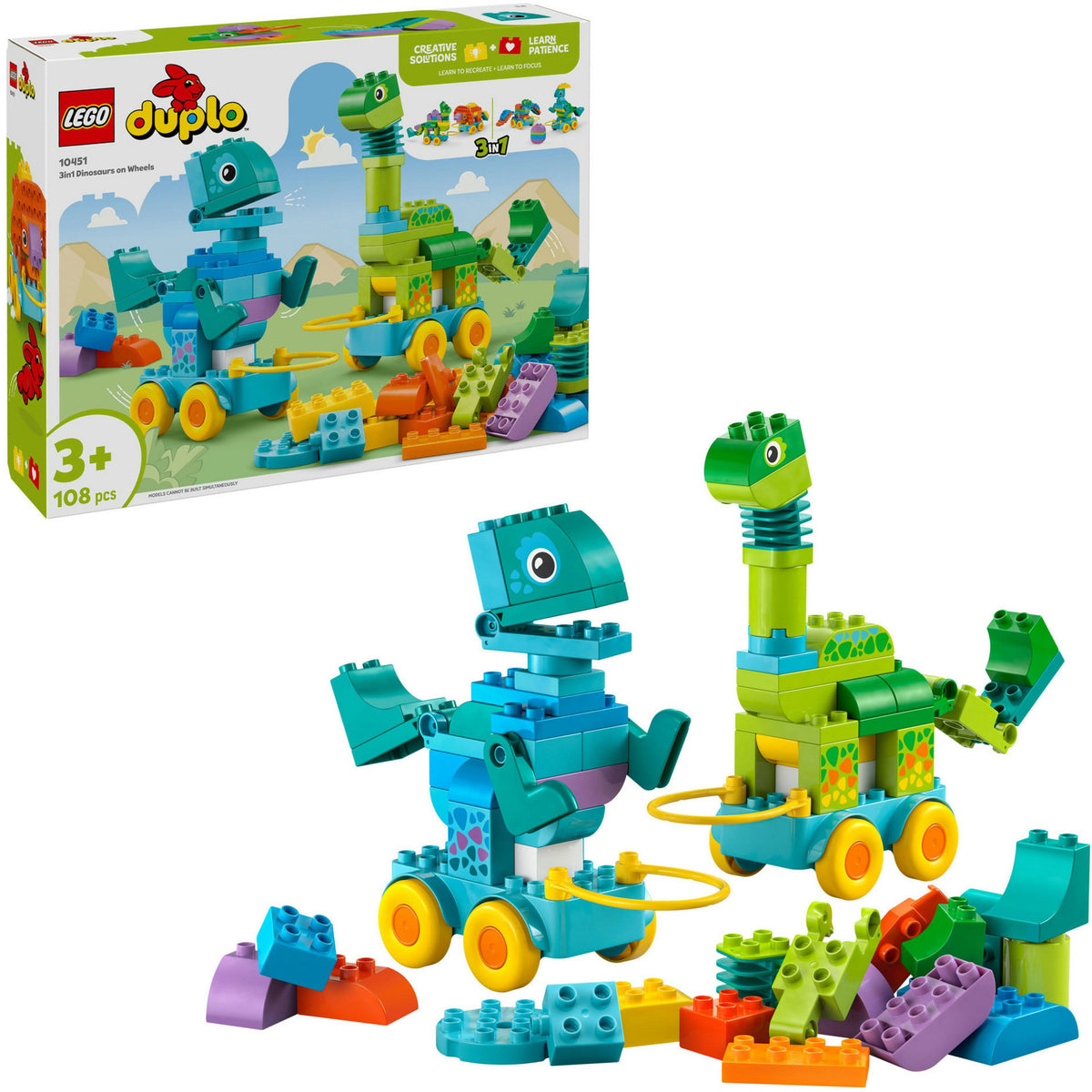 Lego ® Duplo® City Dinosaurios sobre ruedas 3 en 1 - 10451