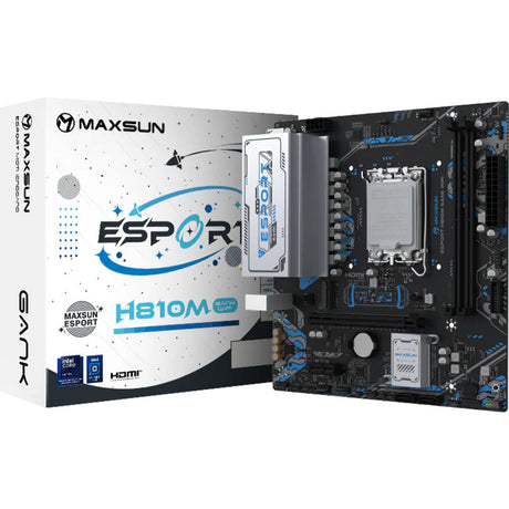 Placa base Maxsun MS-Challenger H810M 2.5G Socket 1851 (negro, 2,5 GB-LAN, Sonido, µATX)