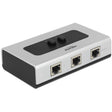 Delock switch rj45 10 100 1000 mbps 2 puertos (gris negro)