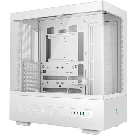 Carcasa de torre midi digital Deepcool ch690 (blanca | 2x USB-A | 1x USB-C | vidrio templado)