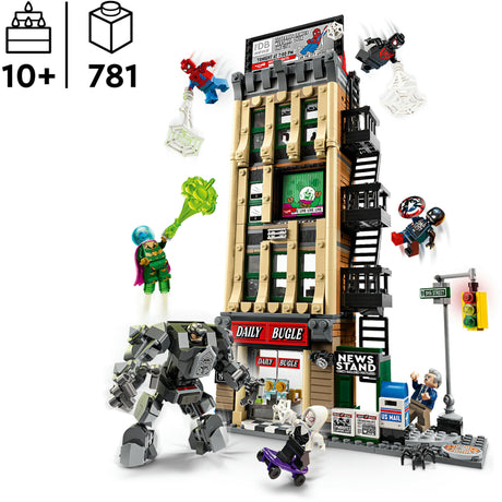Lego super héroes 76342 marvel spider-man vs. mysterio: the daily bugle
