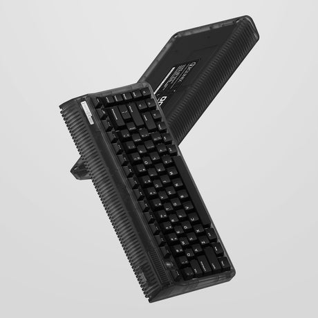 Teclado mecánico inalámbrico Iqunix og80 dark side (negro, diseño estadounidense (qwerty), azul cherry mx, 80% (tkl), leds rgb, intercambiable en caliente, pbt, 2,4 ghz | bluetooth 5.1 | usb-c)