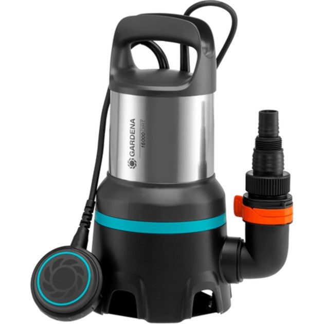 Bomba de agua sucia Gardena 16000 bombas sumergibles y de presión (acero inoxidable negro, 450 vatios)