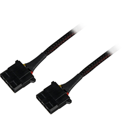 Cable divisor de alimentación en Y Sharkoon 5.25 de 4 pines (macho) a 5.25 de 4 pines (hembra) (negro, 6 pulgadas)