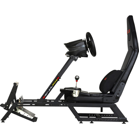 Simulador de carreras de cabina de simulador f-gt formula y gt de carreras de siguiente nivel (negro (mate))