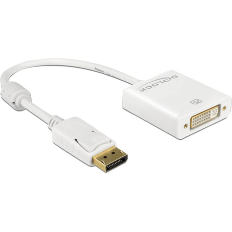 Delock displayport > adaptador dvi (blanco, 0,2 metros, 4k)