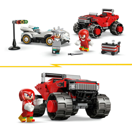 Lego Sonic the Hedgehog 77118 Silvers Car contra el camión monstruo de Knuckles
