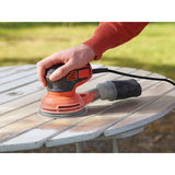 Lijadora excéntrica black+decker ka199-qs (naranja negro)