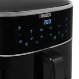 Freidora de aire digital Princess 6l freidora de aire caliente (negra, 6 litros)