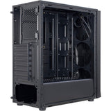 Carcasa midi tower Inter-tech T-11 Televen (negro | 3x USB-A | ventana)