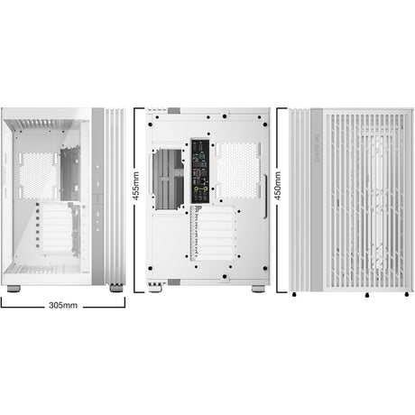 ¡Tranquilizarse! carcasa de torre midi light base 600 dx (blanco | 2x USB-A | 1x USB-C | RGB | vidrio templado)