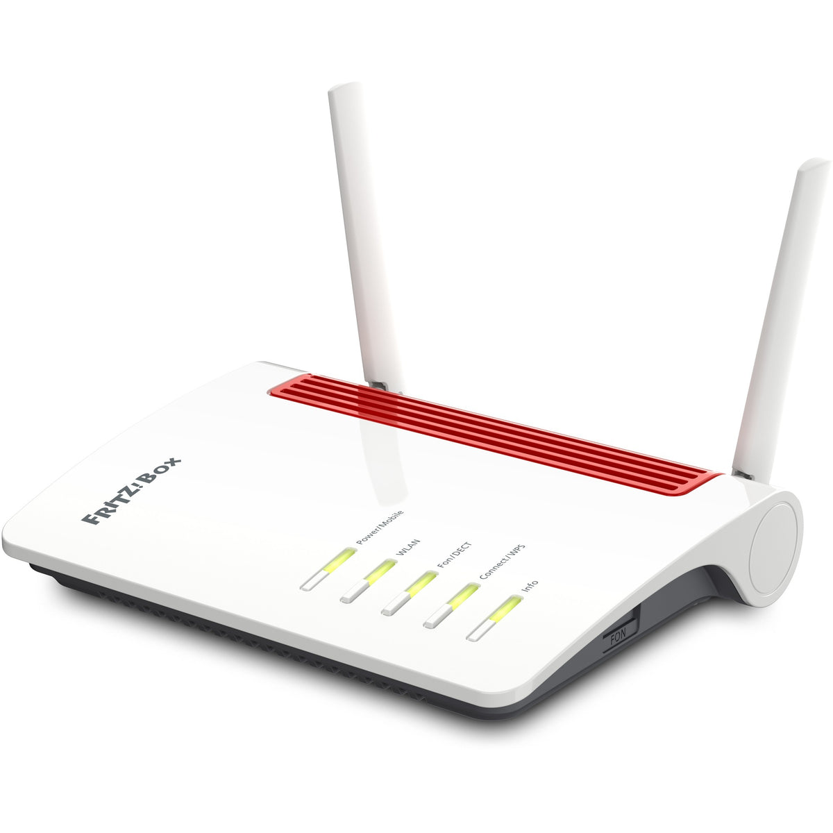 ¡Fritz! box 6850 router lte wlan internacional 5g (blanco rojo, wi-fi mesh, 4g (lte), 3g (umts hspa+)