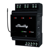 Shelly qubino wave pro 3 relé (negro, z-wave)