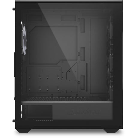 Carcasa de torre midi Sharkoon vk4 rainbow (negro | 2x usb-a | rgb | vidrio templado)