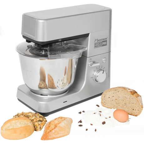 Bestron akm1600s procesador de alimentos 4 en 1 kitchen master pro (plateado)