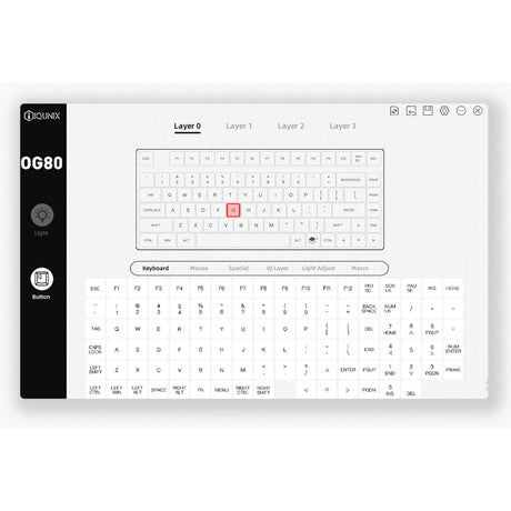 Teclado mecánico inalámbrico Iqunix og80 lavandin (lavanda, diseño estadounidense (qwerty), rojo cereza mx, 80% (tkl), intercambiable en caliente, pbt, 2,4 ghz | bluetooth 5.1 | usb-c)