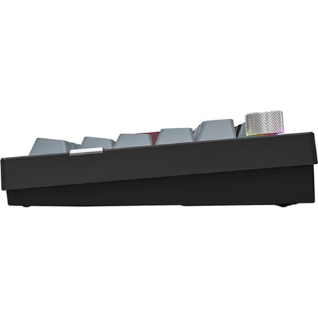 Teclado mecánico montech mkey pro dark rgb (negro, diseño estadounidense (qwerty), gateron g pro brown, 75%, intercambiable en caliente, rgb, pbt de doble disparo, usb-c | 2,4 ghz | bluetooth 5.2)