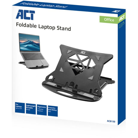 Soporte para portátil Act conectividad, plegable, regulable en altura en 7 posiciones