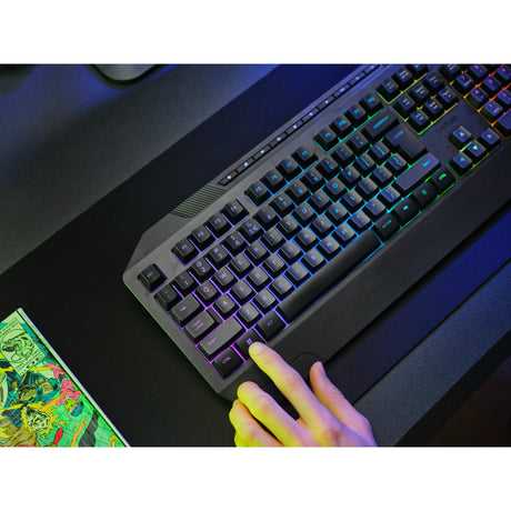 Trust GXT 836 EVOCX RGB teclado para juegos (negro, disposición US (QWERTY), membrana, 100%, RGB)