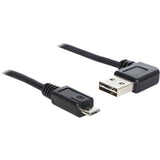 Delock USB2.0 a 90° > Cable USB micro-B (negro, 5 metros)