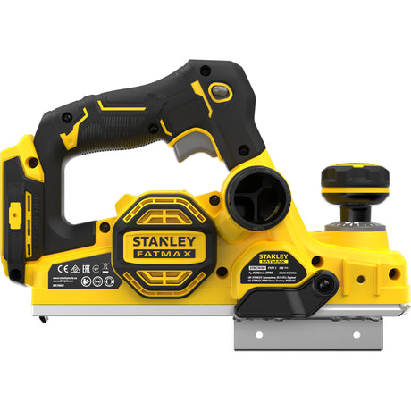 Cepilladora eléctrica sin escobillas Stanley fatmax v20 18v (negro amarillo, batería y cargador no incluidos)