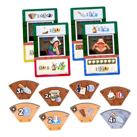 Asmodee board dice windmill Valley - Juego de mesa holandés para 1-4 jugadores