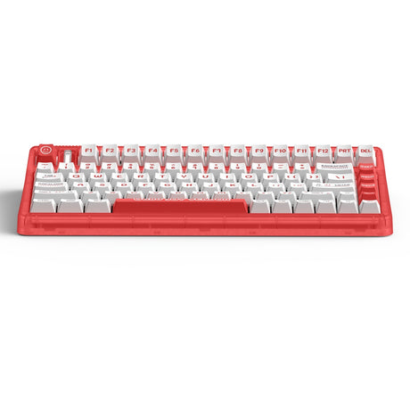 Teclado mecánico inalámbrico Iqunix OG80 Joy Vendor (gris, diseño estadounidense (QWERTY), Cherry MX Brown, 80% (TKL), LED RGB, intercambiable en caliente, PBT, 2,4 GHz | Bluetooth 5.1 | USB-C)
