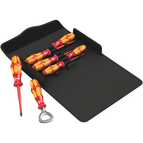 Wera kraftform 100 es un juego de 7 juegos de 2 destornilladores (rojo amarillo, 7 piezas)