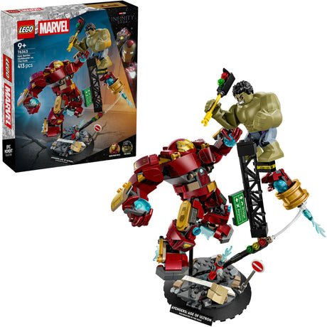 Lego super héroes 76343 marvel batalla definitiva: hulkbuster vs hulk