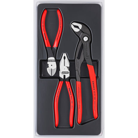Knipex power set 00 20 10 juego de alicates (negro, 3 piezas)