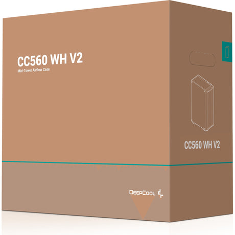 Carcasa torre midi Deepcool cc560 v2 (blanca | 2x USB-A | vidrio templado)